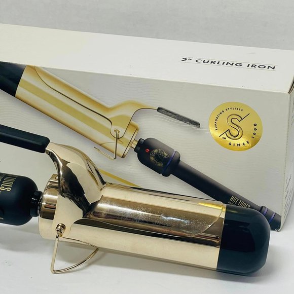 Curling Iron Hot Tools Pro Artist Black Gold 24K Gold Collection Corded 2 Inch~ - Picture 6 of 7